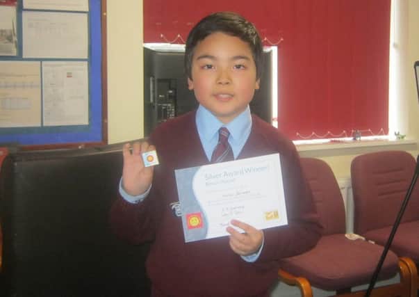 Young mathematician Matthew Springer of Sleaford with his silver award. EMN-170604-155914001