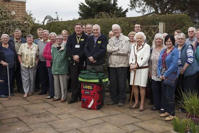 Residents at The Orchards retirements home, in Ruskington, with LIVES team members. EMN-171004-162220001