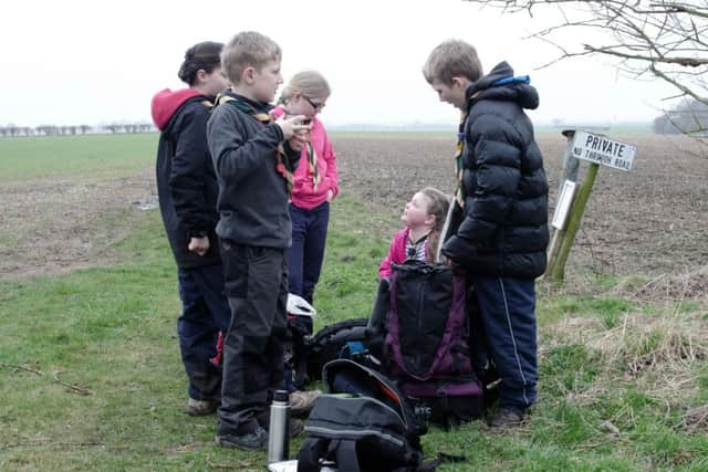 Scouts taking part in the Elephant Yomp