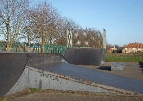 Mill Road skate park - pictured here before the ramps (background) were taken down EMN-170417-155954001