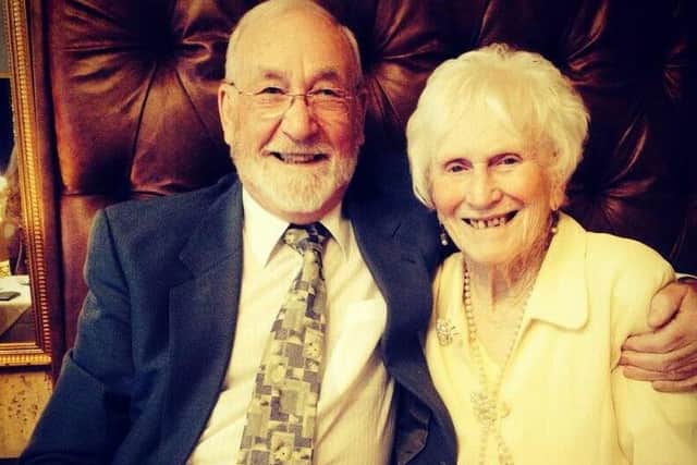 Dennis and Joan Hall celebrating their big day EMN-170418-094511001