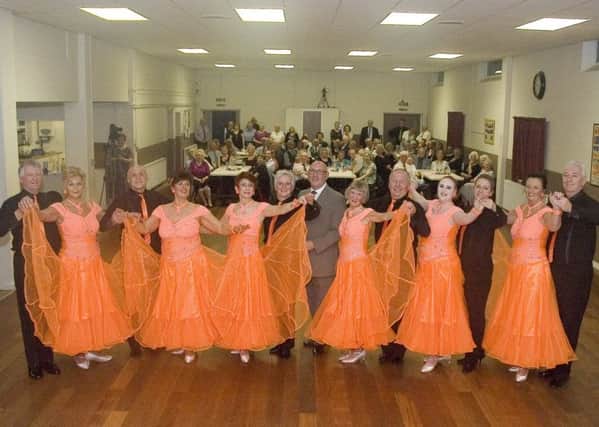 The Lincoln Mixed Formation Team (trained by Andrew Pigg) in Woodhall Spa's Coronation Hall. EMN-170417-111733001