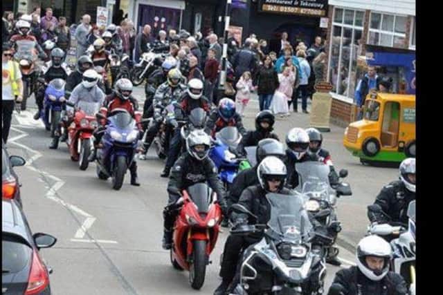 Pictured: Riders coming into town last year