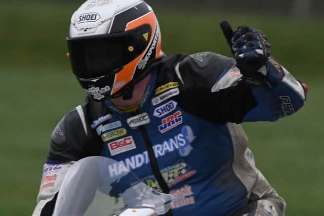 Phil Crowe salutes a Cadwell treble Picture: Sid Diggins EMN-171004-084953002