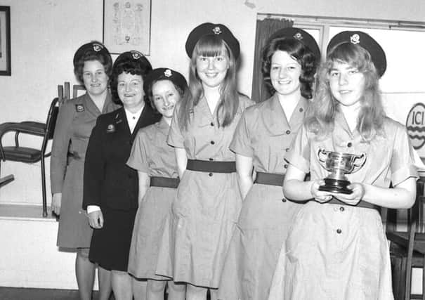 This week in 1972 (from left) Mrs M. Smith, trainer, Mrs W. A. Stirk, trainer, Margaret Reynolds, Christine Malone, Wendy Killick, and Marion Holmes.