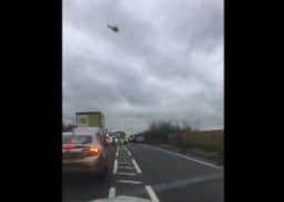 The scene of the crash on the A15 Sleaford bypass. EMN-170704-135541001