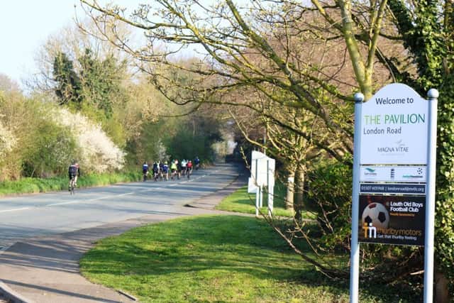 Just some of today's riders heading off from the London Road Sport Pavilion.