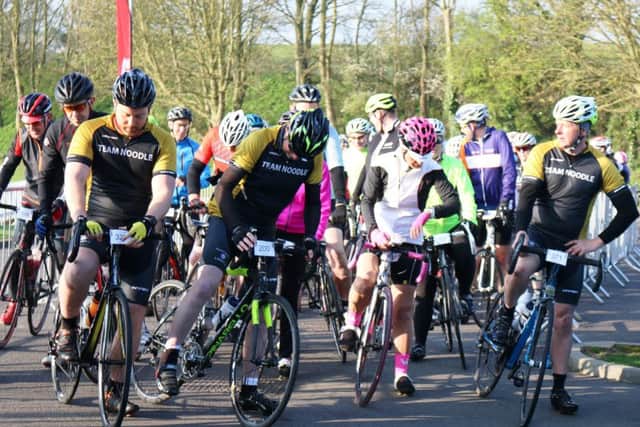 Cycling Sportive start point in Louth.