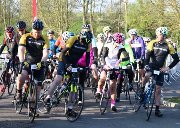 Cycling Sportive start point in Louth.