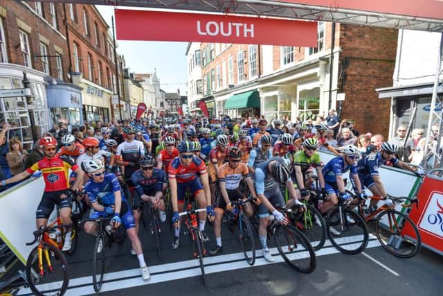 Tour of the Wolds - The start of the men's race. Photo: John Aron.