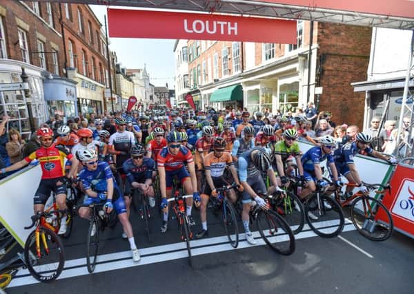 Tour of the Wolds - The start of the men's race. Photo: John Aron.