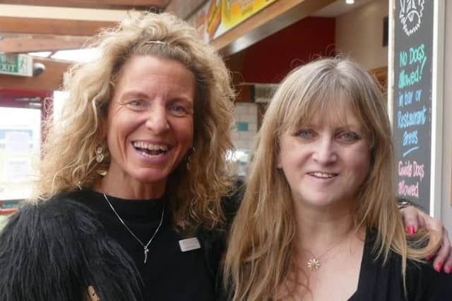 Debbie Prince (left) pictured with Me&Dee charity co-founder Maria Hanson (MBE).