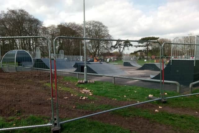 Sleaford's refurbished skate park, poised to be reopened last week once safety checks had been made. EMN-171204-164444001