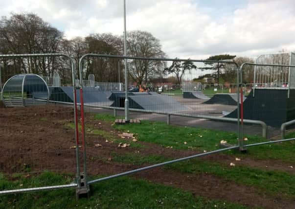 Sleaford's refurbished skate park, poised to be reopened last week once safety checks had been made. EMN-171204-164444001