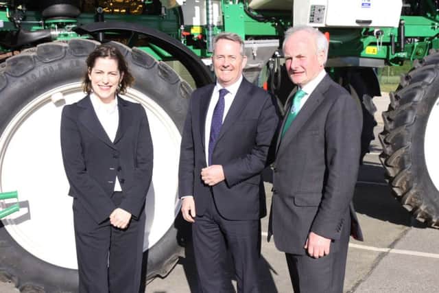 MP Victoria Atkins and International Trade Secretary Liam Fox met with Househam sprayers MD Robert Willey last month where he raised the issue of infrastructure in Lincolnshire for his firm. EMN-170414-142143001