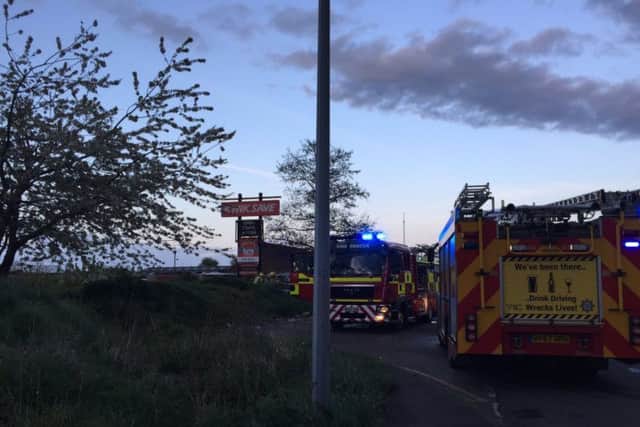 Firefighters were called to the former Kwiksave building in Skegness. ANL-170416-095506001
