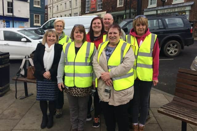 The volunteer group of fundraisers from Greenacres Care Home - just before they set out on their walk EMN-170205-084406001