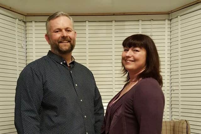 Kev and Lynn Prike after shedding the pounds.