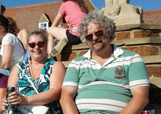 Lynn and Kev Prike before losing weight.