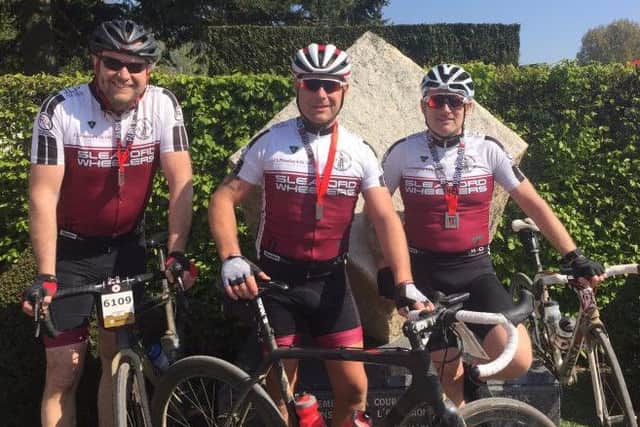 Paul Burrows, Matt Everton, and Rob Frisby rode the Paris-Roubaix EMN-170420-131144002