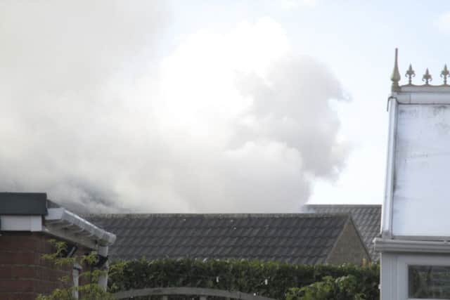 The fire in Finisterre Avenue. PHOTO: Ronald Disney