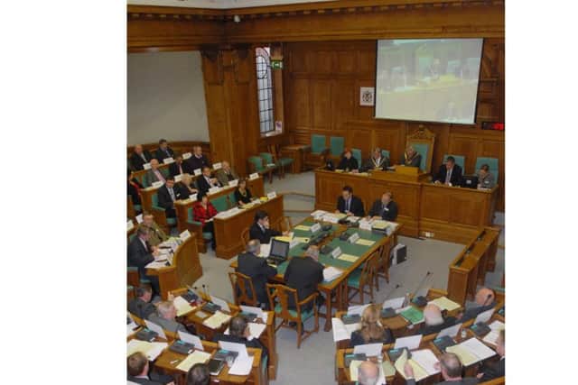 Debate in the chamber at Lincolnshire County Council. Photo supplied. EMN-170504-165232001 EMN-170504-165232001 EMN-170504-165232001