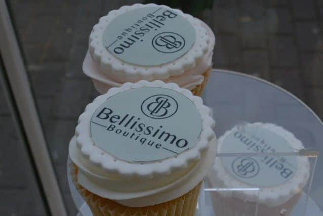 The branded cupcakes served up for customers at the launch evening party at Bellissimo. Photo: Louise Harpham Kyrkeby Photography EMN-170424-145801001