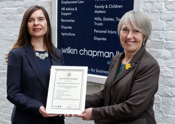 Sue White, Louth area co-ordinator, pictured with Flora Bennett, partner at Wilkin Chapman.
