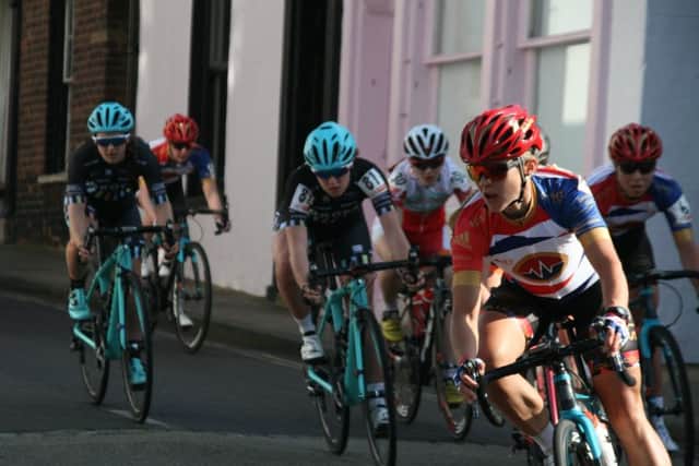 The Ladies Tour of the Wolds event races through Caistor EMN-170425-161549001