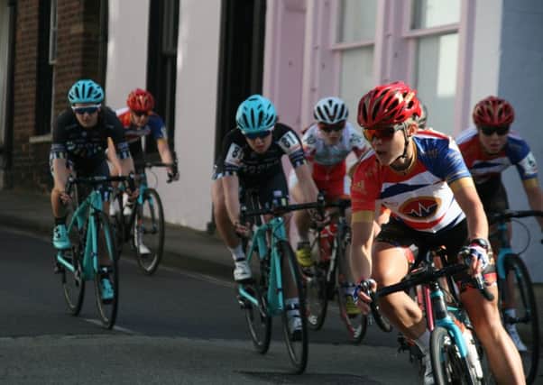 The Ladies Tour of the Wolds event races through Caistor EMN-170425-161549001