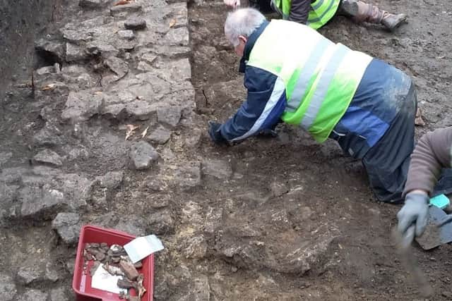 Old Sleaford Heritage Group during their dig at Old Place, Sleaford. EMN-170425-165546001