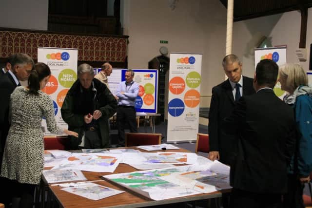 The public visit a consultation event in Sleaford at The Source on the Local Plan back in October 2015. EMN-170425-174221001