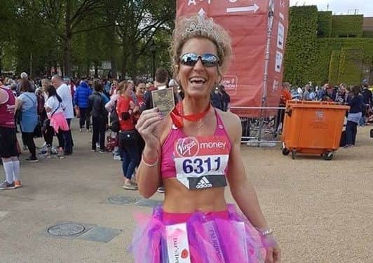 Debbie Prince from Mablethorpe, pictured after completing the London Marathon.