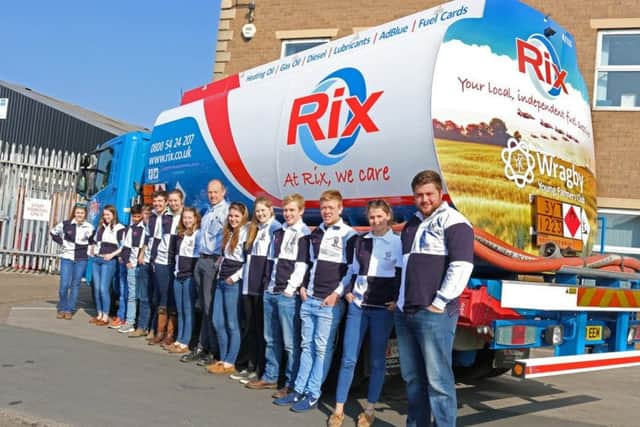 Members of Wragby Young Farmers are sporting branded rugby shirts thanks to their new sponsor, who has also liveried one of their tankers EMN-170425-110219001