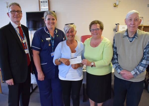 From left: LCHS chief executive Andrew Morgan, sister Donna Phillips, healthcare support worker Jacqueline Cappetta, and Gwen Carrick and Ian Davidson from the Gainsborough Heart Support Group EMN-170427-093503001