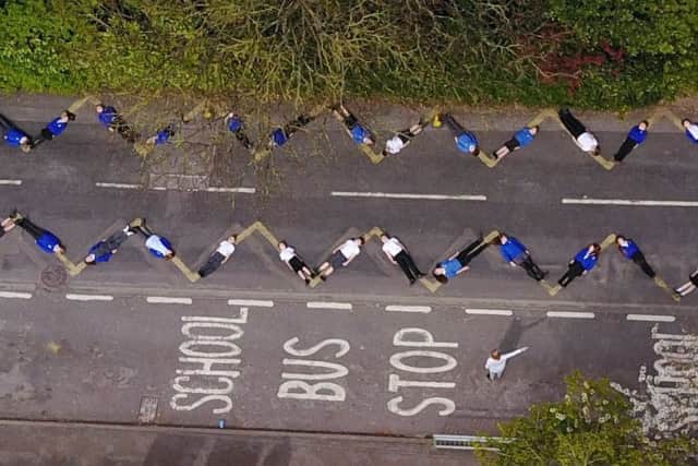 It is hoped this dramatic photograph will stop irresponsible parking outside a Caistor school