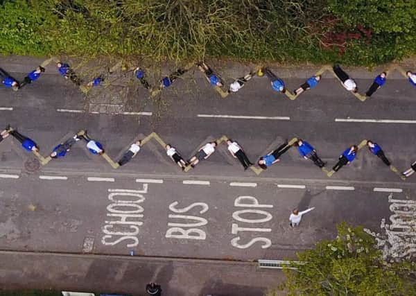 It is hoped this dramatic photograph will stop irresponsible parking outside a Caistor school