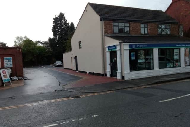 The newly re-aligned entrance to the Heckington Co-op foodstore outside the new pharmacy is causing safety concerns. EMN-170428-144310001