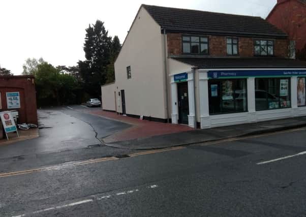 The newly re-aligned entrance to the Heckington Co-op foodstore outside the new pharmacy is causing safety concerns. EMN-170428-144310001