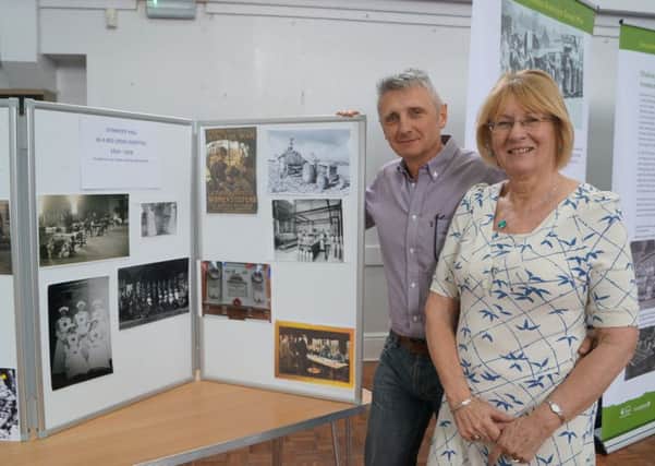 Society chairman Mary Silverton and Gordon Silverton at the recent Lost Voices exhibition in Stanhope Hall EMN-170105-094630001