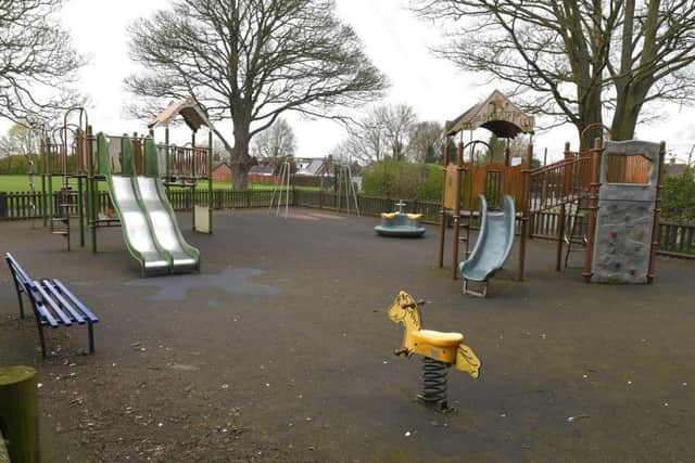 Childrens play area at Heckington playing field. EMN-170304-192144001