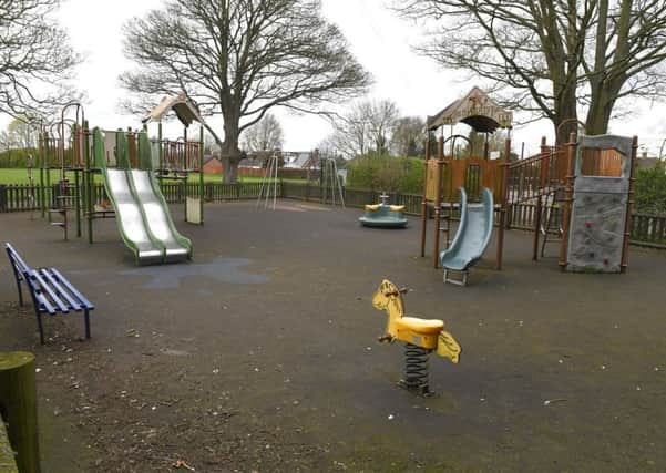 Childrens play area at Heckington playing field. EMN-170304-192144001