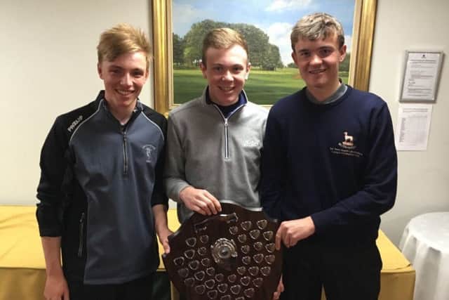 The Carre's trio of Jake Craddock (left), Alex Wright and Will Hopkins will be Lincolnshire's team at the North of England Championships this month EMN-170405-111407002