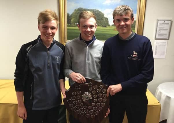 The Carre's trio of Jake Craddock (left), Alex Wright and Will Hopkins will be Lincolnshire's team at the North of England Championships this month EMN-170405-111407002