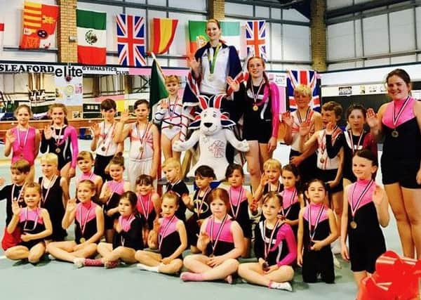 Bryony Page is centre stage on her visit to Sleaford Elite Gymnastics Club EMN-170405-115258002