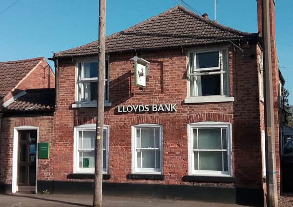 The Lloyds Bank branch in Heckington High Street due to close. EMN-170505-144122001