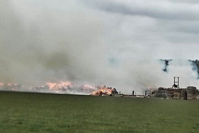 The fire in Legbourne Road. Photo credit: Tracey Poulter