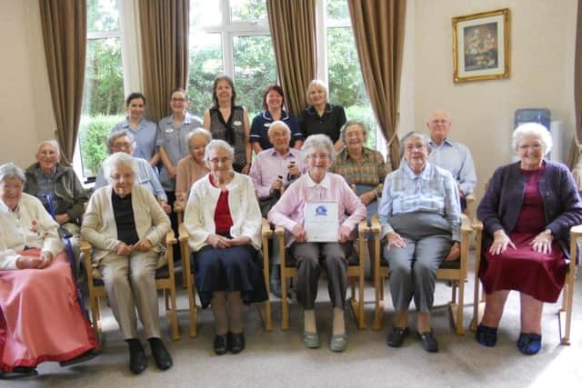 Staff and residents at Westerley Christian Care Home