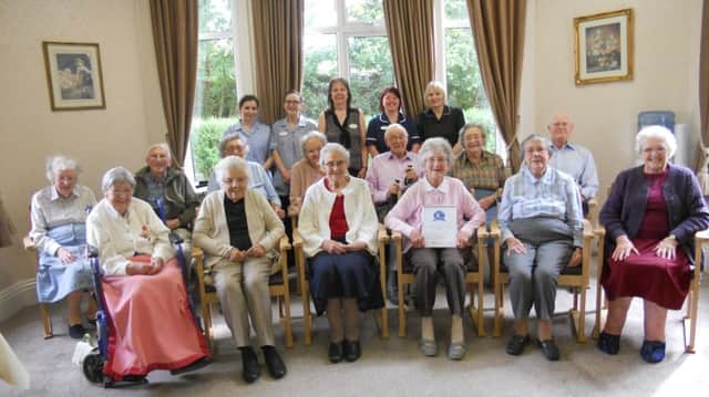 Staff and residents at Westerley Christian Care Home