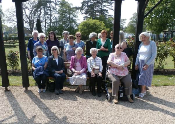 Members of Woodhall Spa WI visited Jubilee Park to see the bench they donated EMN-170514-223222001